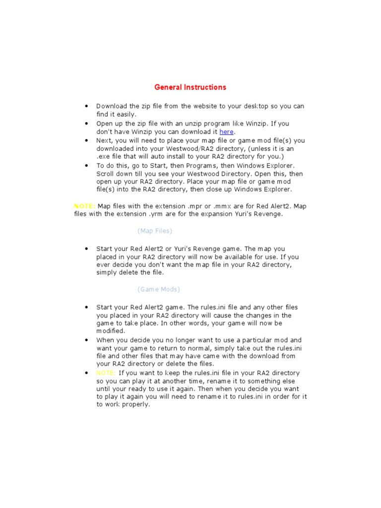 Installing Red Alert 2 Mods and Maps | PDF | Computers