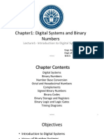 1 - Lecture1 Chapter1 - Introduction To Digital Systems