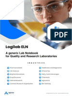 Logilab ELN: A Generic Lab Notebook For Quality and Research Laboratories