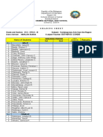 Grading Sheet: Osmeña National High School