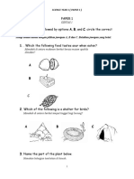 Paper 1 Each Questions Is Followed by Options A, B, and C. Circle The Correct Answer