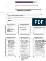 Improves Knowledge of Your Customers Increases Engagement: Presentation Planning Sheet