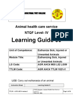 Learning Guide 09: Animal Health Care Service NTQF Level-IV