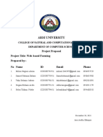 Arsi University: Project Proposal Project Title: Web-Based Farming Prepared By:-No Name ID Email Phone