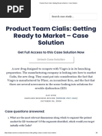 Product Team Cialis - Getting Ready To Market - Case Solution