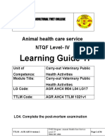 Learning Guide 17: Animal Health Care Service NTQF Level-IV