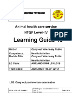 Learning Guide 16: Animal Health Care Service NTQF Level-IV