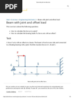 Beam With Joint and Offset Load