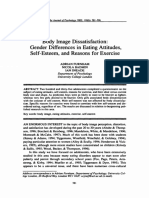 Body Image Dissatisfaction: Gender Differences Eating Attitudes, Self-Esteem, and Reasons For Exercise