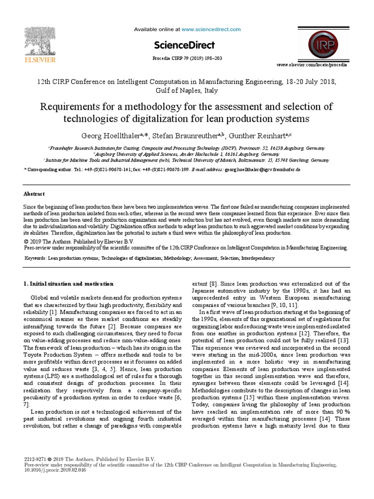 Sciencedirect Sciencedirect Sciencedirect | PDF | Lean Manufacturing ...