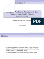 Convergence Acceleration Techniques For Euler Equations