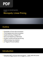 IO Price Discrimination - Linear Pricing