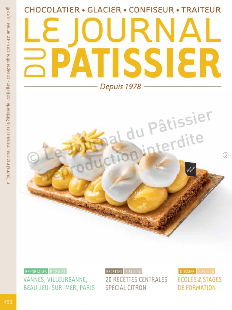 N° 453 - Journal Du Pâtissier | PDF | Pâtisseries de