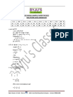 Jee Mains Sample Paper 1 Solutions