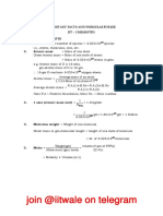 Chemistry Important Facts and Formulae for Jee(1)