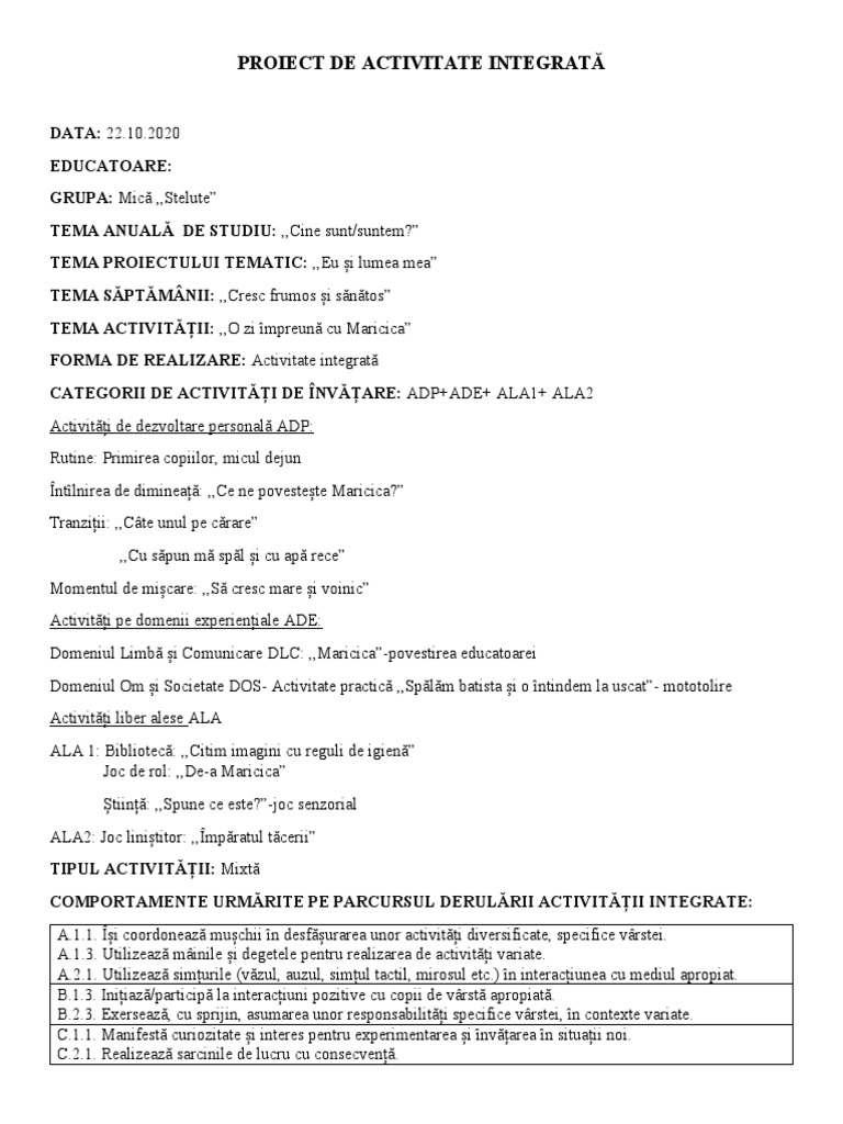 0 Proiect Maricica | PDF