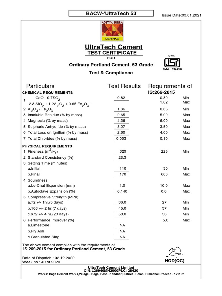 ultratech-cement-particulars-test-results-requirements-of-pdf