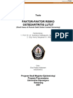 Faktor-Faktor Risiko Osteoartritis Lutut: Tesis