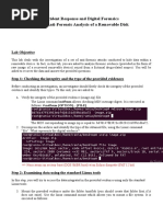 Anti-Forensic Analysis of A Removable Disk