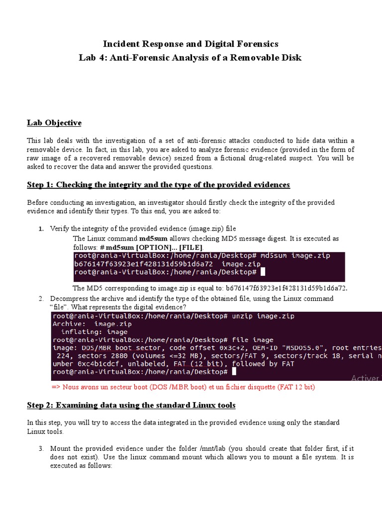 Anti-Forensic Analysis of A Removable Disk | PDF | Computer File | File ...