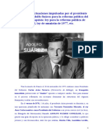 BLOQUE 12 Describe Las Actuaciones Impulsadas Por El Presidente Del Gobierno Adolfo Suárez para La Reforma Política Del Régimen Franquista