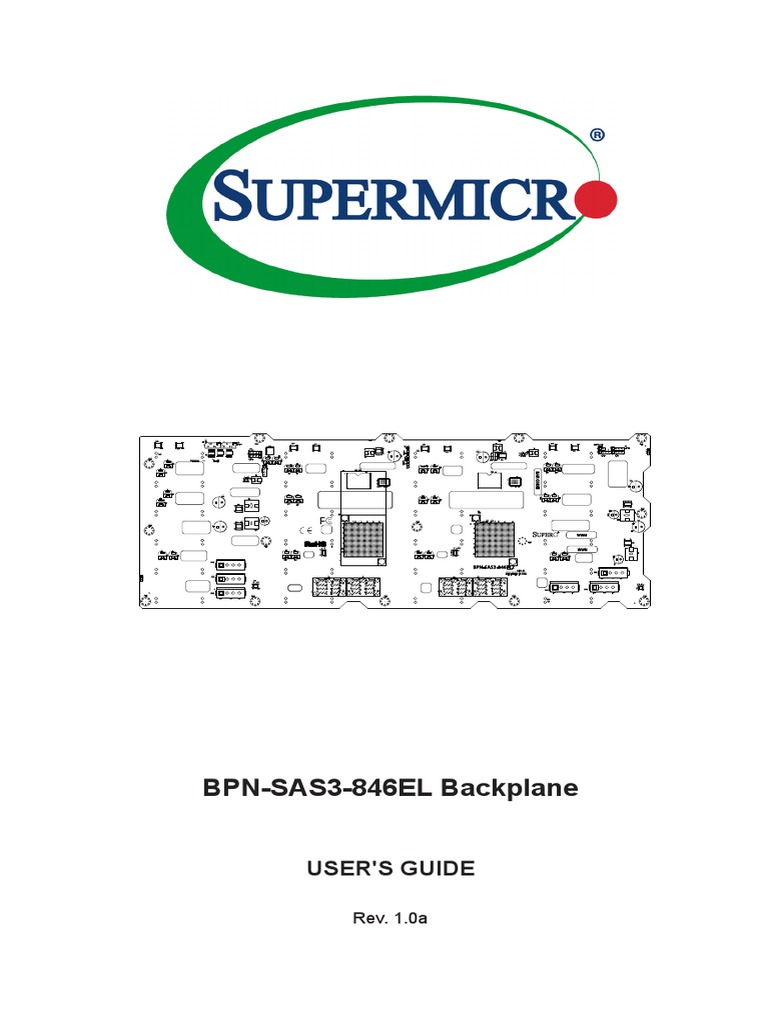 BPN-SAS3-846EL Backplane: User'S Guide | PDF
