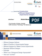 Construction Efficient Stated Choice Experimental Designs: Advances in The of