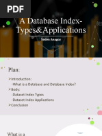 A Database Index-Types&Applications: Seden Anagoz