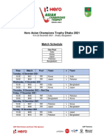 Hero Asian Champions Trophy Dhaka 2021 Match Schedule Updated 11 Dec 2