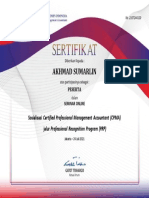 Akhmad Sumarlin: Sosialisasi Certified Professional Management Accountant (CPMA)