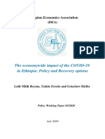 The Economywide Impact of The COVID-19 in Ethiopia