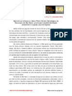 Agricultura Urbana e o Novo Plano Diretor Estratégico Do