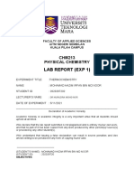 Lab Report (Exp 1) : CHM213 Physical Chemistry