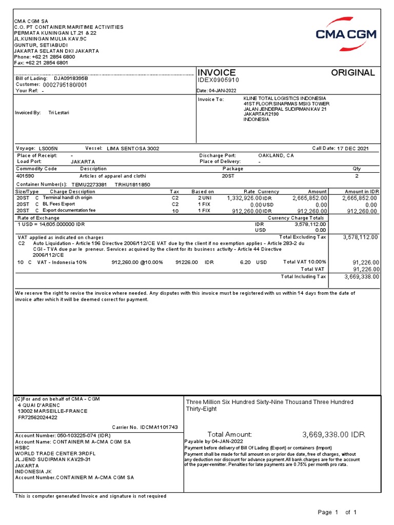 Cma Cgm Invoices : Como consultar as minhas faturas online? – FTWJBS