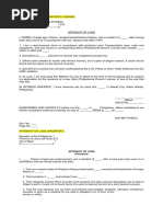 Affidavit of Loss (Passport)