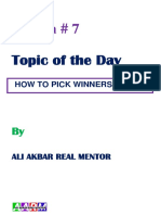 How to Pick Winners Step 4: Putting Analysis Together