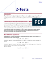 Paired Z Tests