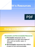 Earth's Resources Chapter Covers Renewable and Nonrenewable Energy