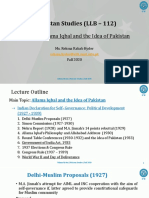 Lecture 4 - Allama Iqbal and The Idea of Pakistan PAK STUDIES
