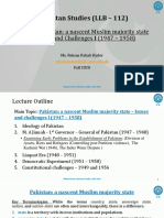 Lecture 6 - Pakistan - Issues and Challenges I (1947 - 1958) PAK STUDIES