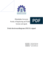 Fetal Electrocardiogram (FECG) Signal: Philadelphia University Faculty of Engineering and Technology Systems and Signals