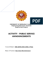 Activity - Public Service Announcements