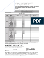 Gabriel Velasquez: Instructions: Fill in The Summary Table and Monthly Table Below For The Months Being Claimed