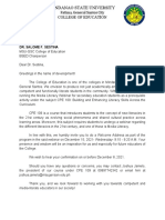 Letter of Invitation For Dr. Sestina