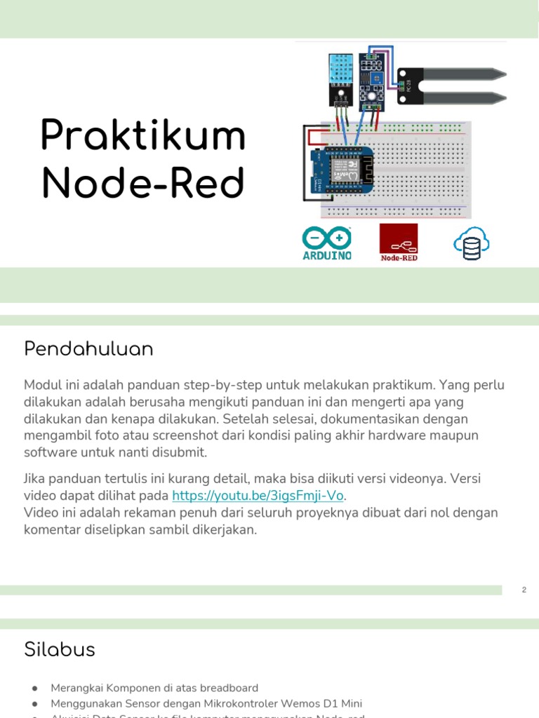 Pertemuan 8. Praktikum Nodered | PDF
