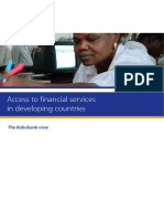 Access To Financial Services in Developing Countries: The Rabobank View