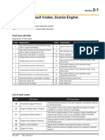 Fault Codes, Scania Engine: Section