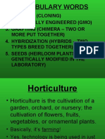 Horticulture Part 1 Intro and Seeds