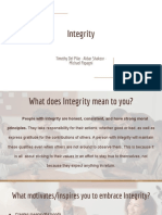 Integrity: Timothy Del Pilar Akbar Shakoor Michael Papagni
