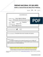 Formulario para La Solicitud de Analítico Parcial: FECHA: ./ ./202 .